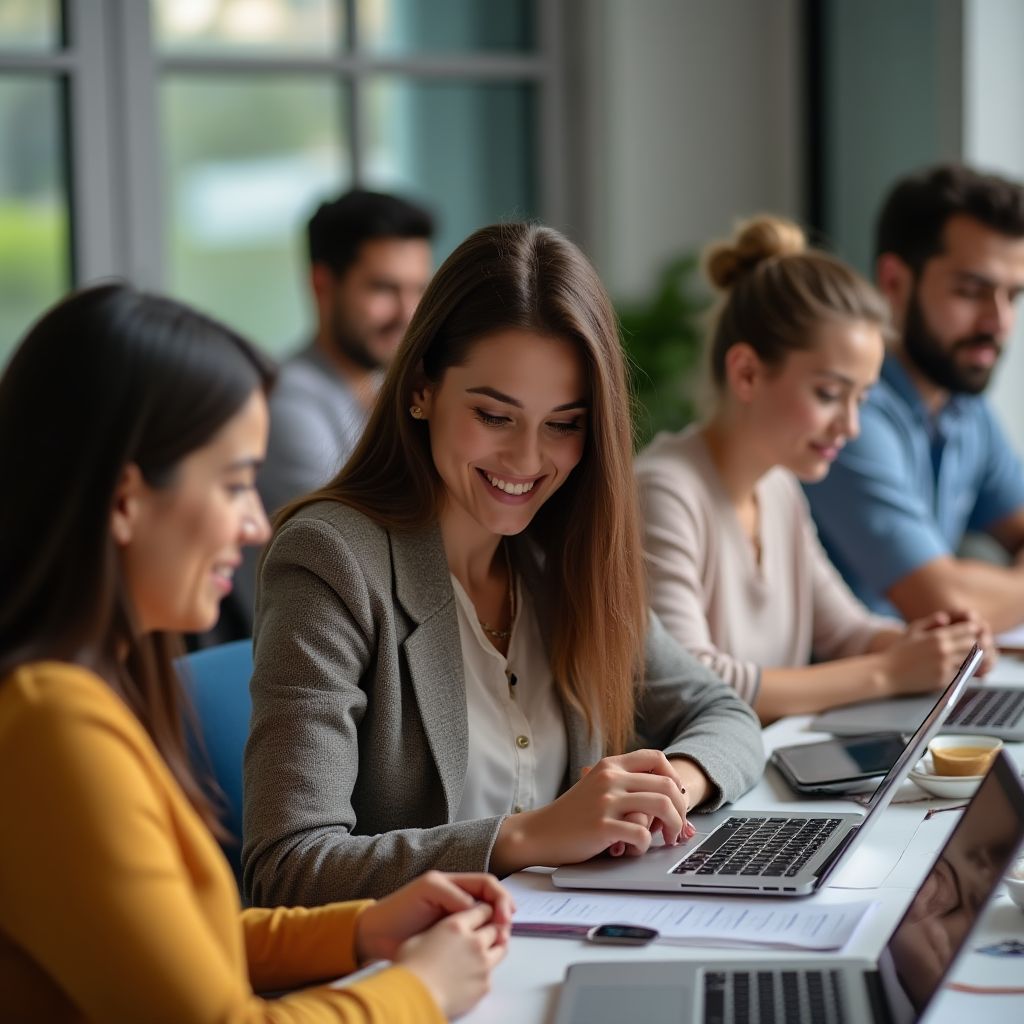 Personas controlando sus gastos con aplicaciones